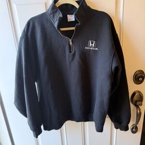 Honda Black Half-Zip Men's Sweater